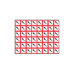Foglio n. 48 etichette adesive pericolo