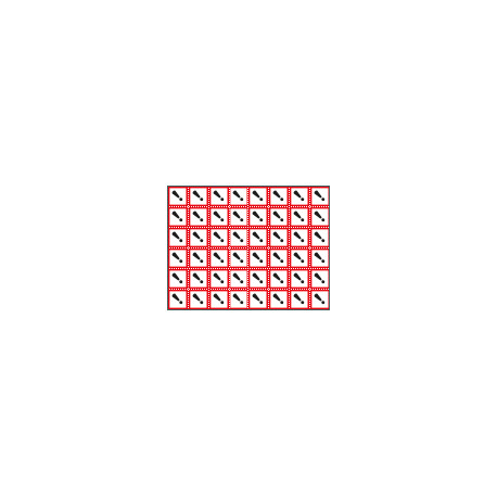 Foglio n. 48 etichette adesive pericolo