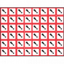 Foglio n. 48 etichette adesive pericolo