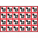 Foglio n. 24 etichette adesive cancerogen