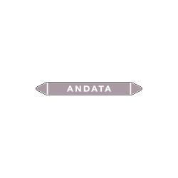 Foglio 5 elichette per tubazioni fondo viola ANDATA