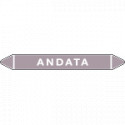Foglio 5 elichette per tubazioni fondo viola ANDATA