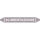 Foglio 5 elichette per tubazioni fondo viola ALIMENTAZIONE