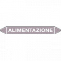 Foglio 5 elichette per tubazioni fondo viola ALIMENTAZIONE