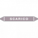 Foglio 5 elichette per tubazioni fondo viola SCARICO