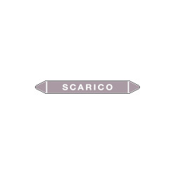 Foglio 5 elichette per tubazioni fondo viola SCARICO