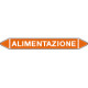 Foglio 5 elichette tubazioni fondo arancione ALIMENTAZIONE