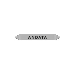 Foglio 5 elichette per tubazioni fondo argento ANDATA