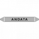 Foglio 5 elichette per tubazioni fondo argento ANDATA