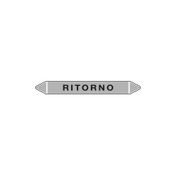 Etichetta autoadesiva fondo argento "RITORNO"