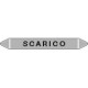 Foglio 5 elichette per tubazioni fondo argento SCARICO