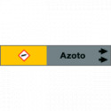 Foglio da 5 etichette fondo grigio"AZOTO " freccia destra