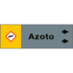 Foglio da 5 etichette fondo grigio" AZOTO" destra