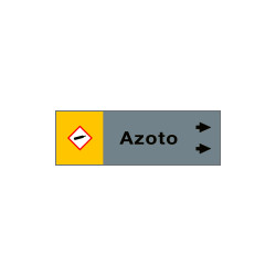 Foglio da 5 etichette fondo grigio" AZOTO" destra