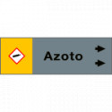Foglio da 5 etichette fondo grigio" AZOTO" destra