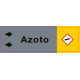 Foglio da 5 etichette fondo grigio" AZOTO" sinistra