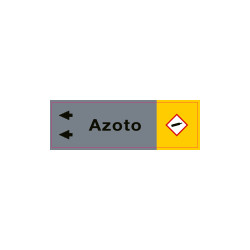 Foglio da 5 etichette fondo grigio" AZOTO" sinistra