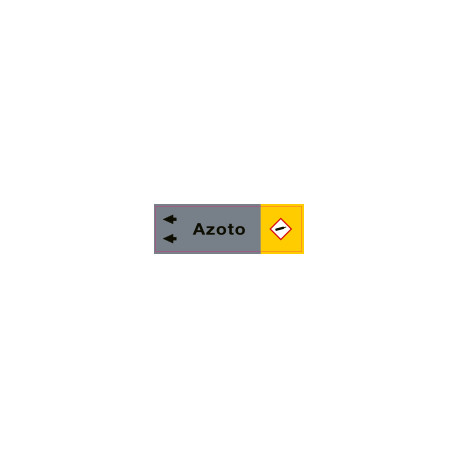 Foglio da 5 etichette fondo grigio" AZOTO" sinistra