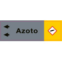 Foglio da 5 etichette fondo grigio" AZOTO" sinistra