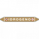 Foglio da 5 etichette autoadesive con frecce e simboli per IDROGENO