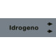 Foglio da 5 etichette fondo grigio" IDROGENO" destra