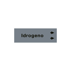 Foglio da 5 etichette fondo grigio" IDROGENO" destra