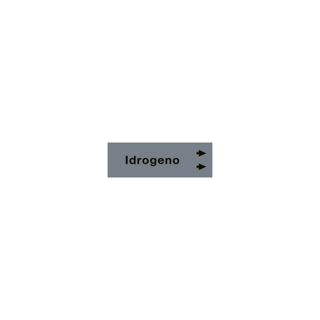 Foglio da 5 etichette fondo grigio" IDROGENO" destra