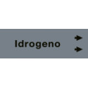 Foglio da 5 etichette fondo grigio" IDROGENO" destra