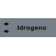 Foglio da 5 etichette fondo grigio" IDROGENO" sinistra