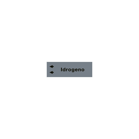 Foglio da 5 etichette fondo grigio" IDROGENO" sinistra