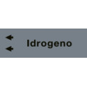 Foglio da 5 etichette fondo grigio" IDROGENO" sinistra