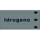 Etichetta fondo grigio "IDROGENO" destra