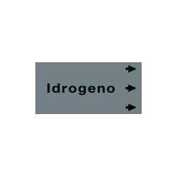 Etichetta fondo grigio "IDROGENO" destra