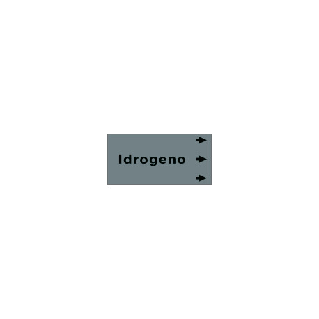 Etichetta fondo grigio "IDROGENO" destra