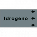 Etichetta fondo grigio "IDROGENO" destra