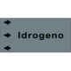Etichetta fondo grigio "IDROGENO" sinistra