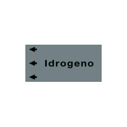 Etichetta fondo grigio "IDROGENO" sinistra