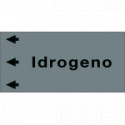 Etichetta fondo grigio "IDROGENO" sinistra