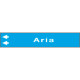 Foglio da 5 etichette fndo azzurro ARIA " freccia sinistra