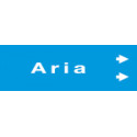 Foglio da 5 etichette fondo grigio" ARIA"destra