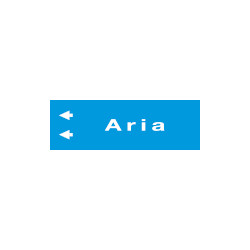 Foglio da 5 etichette fondo grigio" ARIA"sinistra
