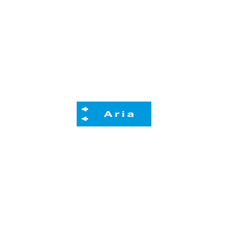 Foglio da 5 etichette fondo grigio" ARIA"sinistra