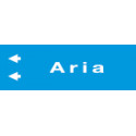 Foglio da 5 etichette fondo grigio" ARIA"sinistra