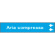 Foglio da 5 etichette fndo azzurro ARIA COMPRESSA" freccia destra