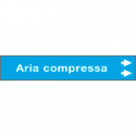 Foglio da 5 etichette fndo azzurro ARIA COMPRESSA" freccia destra