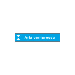 Foglio da 5 etichette fndo azzurro"ARIA COMPRESSA" freccia sinistra
