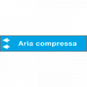 Foglio da 5 etichette fndo azzurro"ARIA COMPRESSA" freccia sinistra