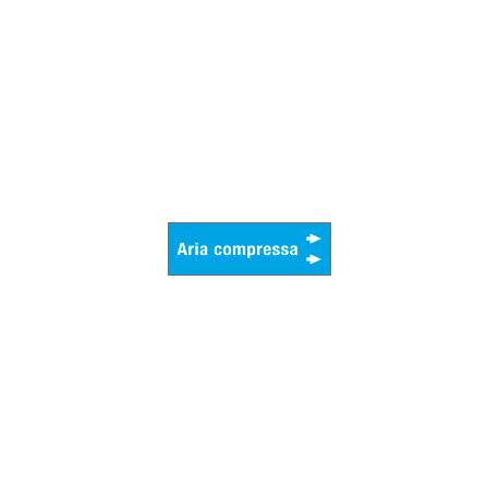 Foglio da 5 etichette fondo azzurro" ARIA COMPRESSA" destra