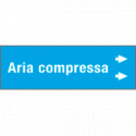 Foglio da 5 etichette fondo azzurro" ARIA COMPRESSA" destra