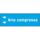 Foglio da 5 etichette fondo azzurro" ARIA COMPRESSA" sinistra
